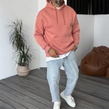 سویشرت کلاه‌دار مردانه | Pudra Basic Kapüşonlu Sweatshirt