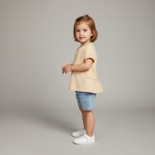 تی‌شرت با پشت چین‌دار برند زارا رنگ کرم | Zara T-SHIRT WITH RUFFLE BACK